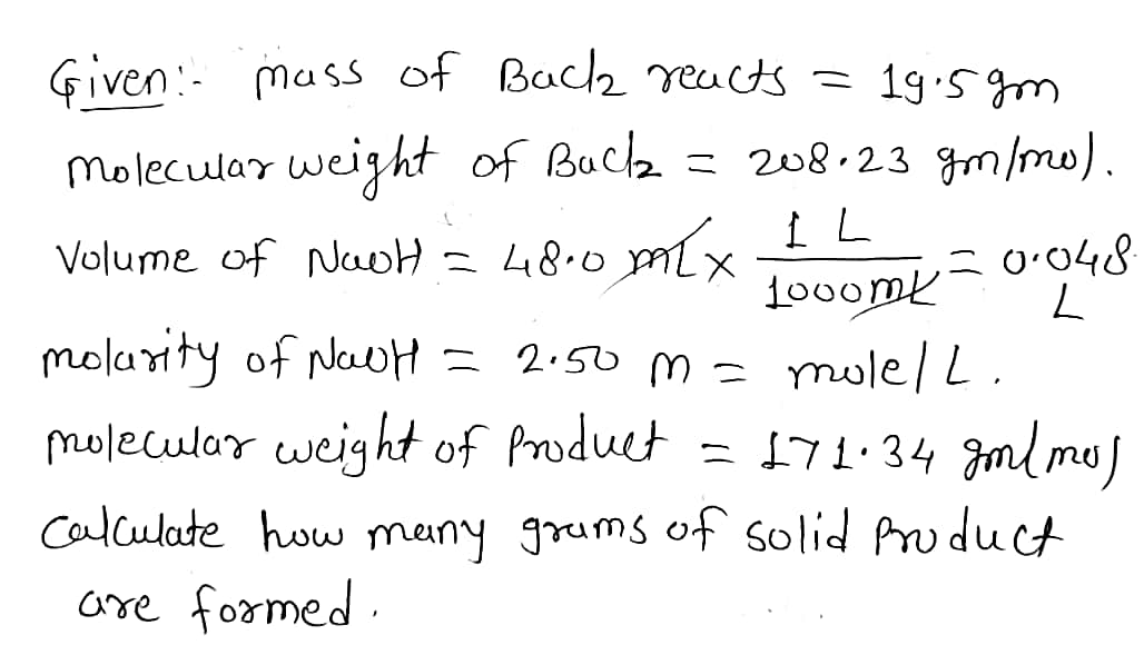 Chemistry homework question answer, step 1, image 1